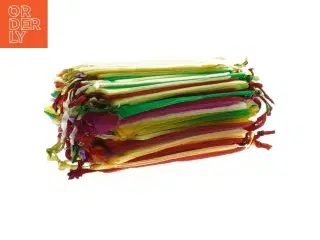 Multifarvede organza poser (str. 12 x 9 cm)