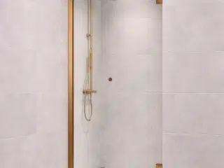 Børstet Kobber svingdør med sidepanel  STRØMBERG