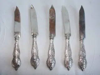 Frugtknive af sølvplet