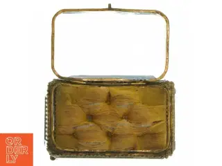 Fransk smykkeskrin, antikt vintage (str. 13x8 cm)