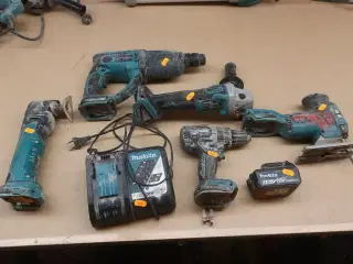 Vinkelsliber, boremaskine mv. MAKITA Model: DGA 506, DHP 484, DHR202, DTM51, DC18RC