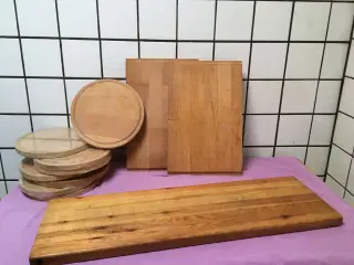 Rustikke træbræt og skiver