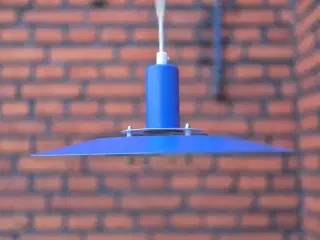 Klassisk blå retrolampe fra Lyfa