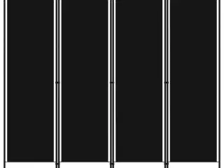 4-panels rumdeler 200 x 180 cm sort