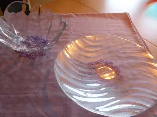 Holmegaard Natura glasskål og glasfad