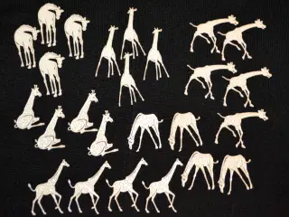 GIRAFFER selvlysende: vægdekoration