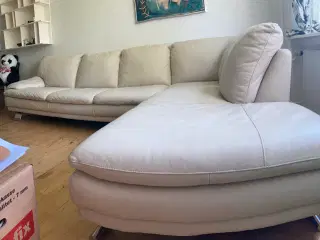 Italienske chaiselong læder sofa