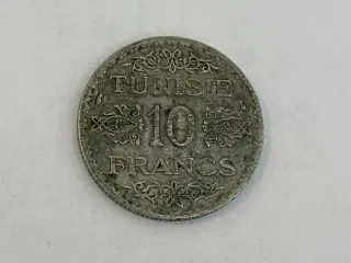 10 Francs Tunisia 1353-1358 (1935-1939) - Silver