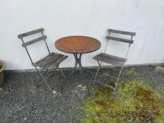 Café sæt bord og 2 stole