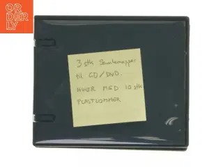 CD/DVD opbevaringsmapper, 3 stk (str. 16,5 cm x 13,5 cm. 3 styk)