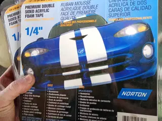 Dobbeltklæbende Akryl Tape 18 Meter x 6 mm Norton