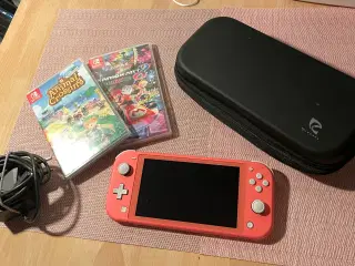 Nintendo switch mini med spil og taske