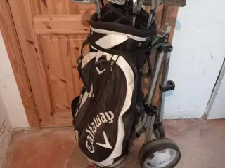 Golf begynderudstyr (Calloway bag) plus køller 