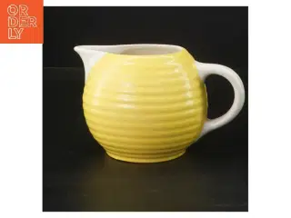 Gul keramik kande fra czechoslovakia (str. 9,5 cm)