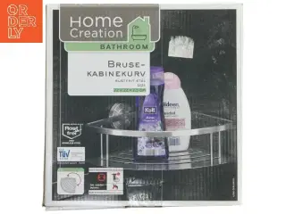 Rustfri stål brusekabinekurv fra Home Creation (str. 22x22x7,5 cm)