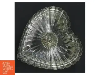 Hjerte Glaskrukke med låg (str. 12x9 cm)