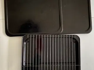 2 bageplader og en bradepande med rist til Voss 