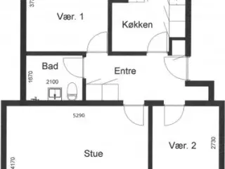 3 værelses lejlighed på 76 m2, Skive, Viborg