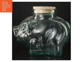 Glasbeholder formet som en elefant (str. 24 cm)