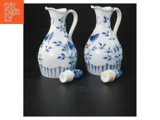 2 stk mussemalet 197/391 oli/eddike kander  Porcelænsflasker med låg fra Royal Copenhagen (str. 15 cm)