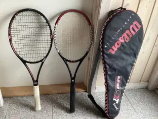 2 WILSON tennisketchere inkl. WILSON taske