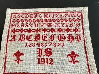 Broderet alfabet 1912