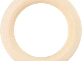 Gardinringe i lyst træ, 55 mm - 6 stk.