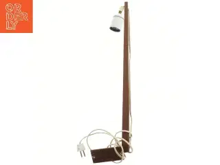 Vintage retro teak væglampe i træ (str. 52 cm)