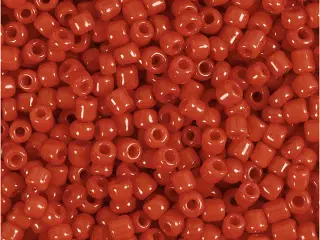 Rocaiperler, diam. 3 mm, str. 8/0, hulstr. 0,6-1,0 mm, mørk rød, 25g/ 1 pk.