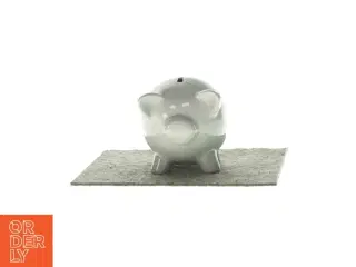 Grise-sparegris i porcelæn (str. LBH: 13x9x12cm)
