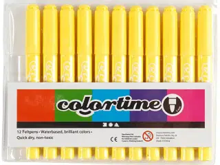 Colortime Tusch, streg 5 mm, citrongul, 12stk./ 1 pk.