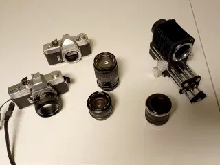 Minolta SRT-101 Analog Kamera med tilbehør