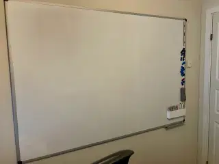 Whiteboard, magnettavle, lakeret stål, 180*120 cm
