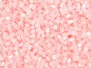 Rocaiperler 2-cut, diam. 1,7 mm, str. 15/0, hulstr. 0,5 mm, transparent rosa, 500g/ 1 ps.