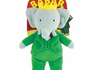 Jemini Babar babydukke - grøn plyselefant 20 cm