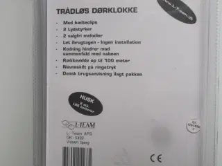 L-TEAM trådløs dørklokke til batterier