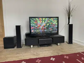 Dali anlæg med denon forstærker og earthquke sub