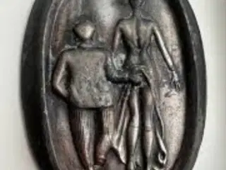 Sjælden vintage platte/askebæger af bronze sælges