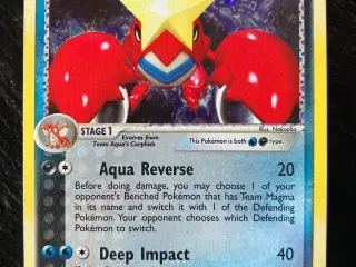 Team Aqua’s crawdaunt holo Pokemon kort