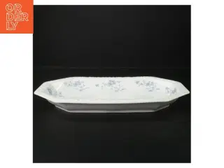 Blåt og hvidt fajancefad fra Rosenthal (str. 33 x. 20 cm)