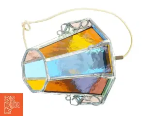 Farvet glas loftlampe (str. 27x20 cm)