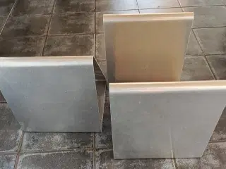 Væghængt borde i rustfrit stål 