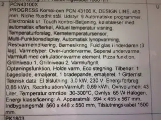 Progress indbygningsovn fra Vordingborg