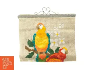 Billede af papegøjer i korssting (str. 60x35 cm)