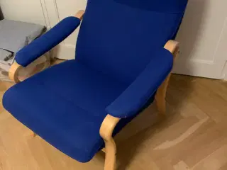 Blå læbestol