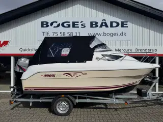 510 Cruiser med F75 Mariner 4 takt 1,6L og 1300 kg Brenderup bådtrailer