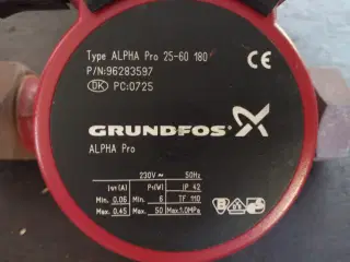 Cirkulationspumpe, Grundfos ALPHA 25-60 180