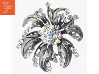 Broche med sten (str. 5 x 4,5 cm)