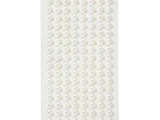 Selvklæbende halvperler 5 mm, hvid - 144 stk.