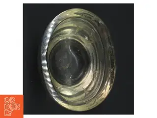 Glas vase med fuglemotiv (str. H. 10 cm)